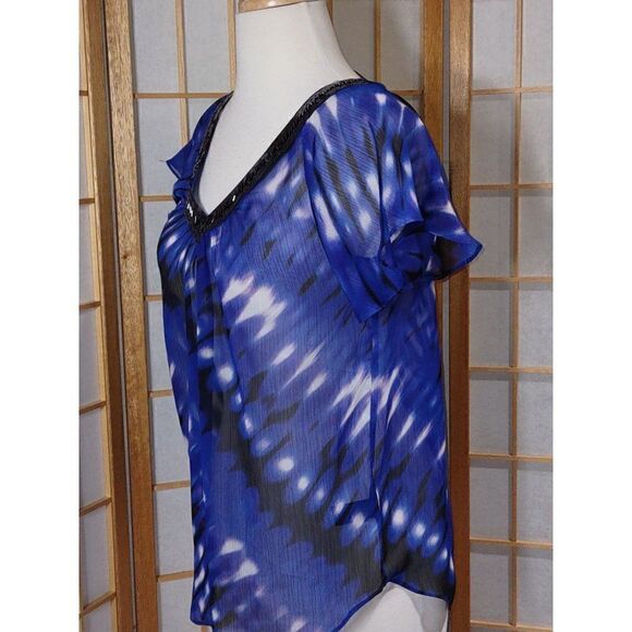 NWT Express XS Semisheer Tie Dye Blouse - Picture 12 of 16
